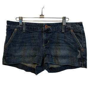 American Eagle Y2K Micro Shorts Womens Size 10 Denim Distressed Boho Festival